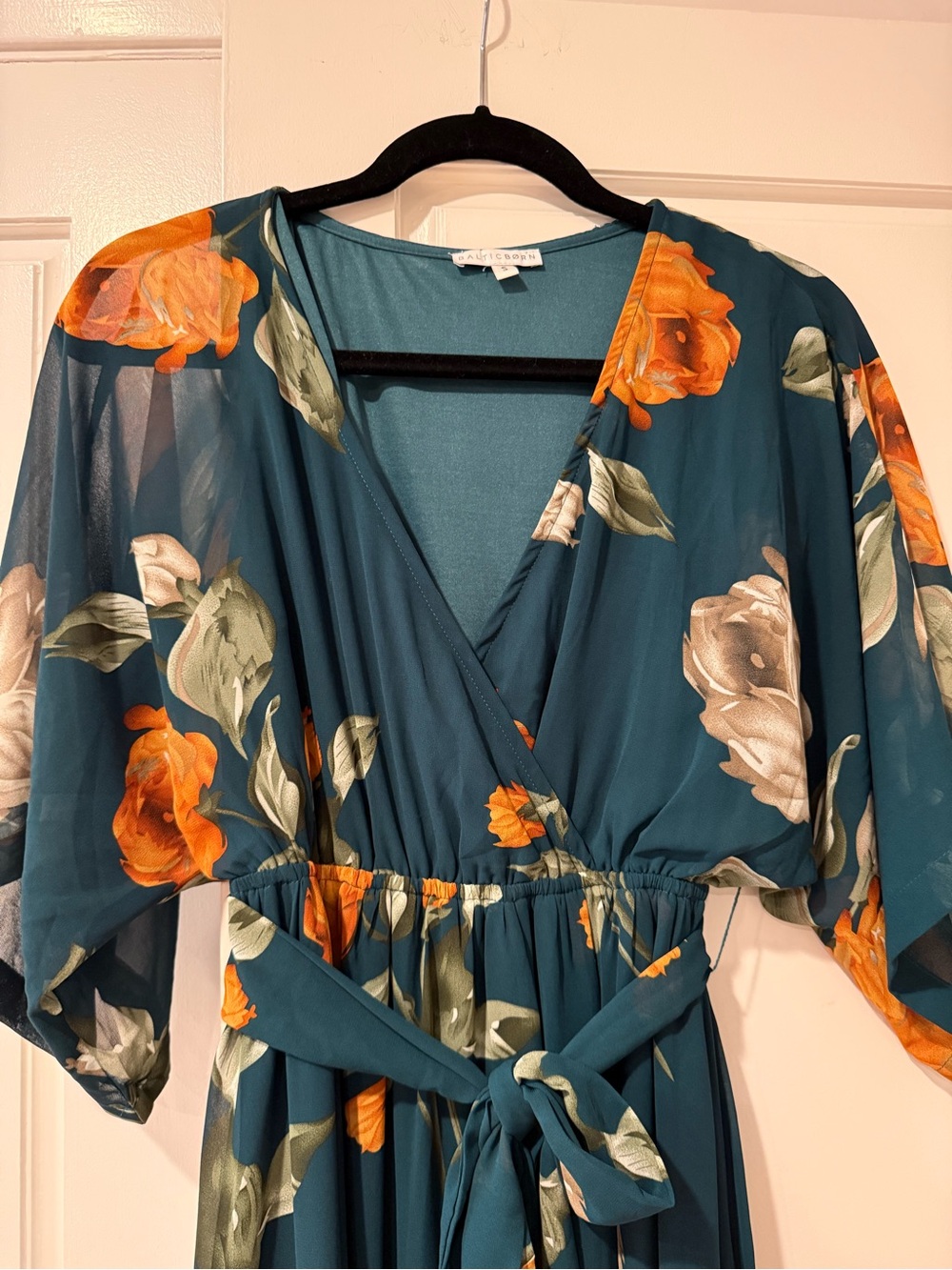 Baltic Born Forest green Floral V-Neck Maxi Dress - Picture 3 of 9
